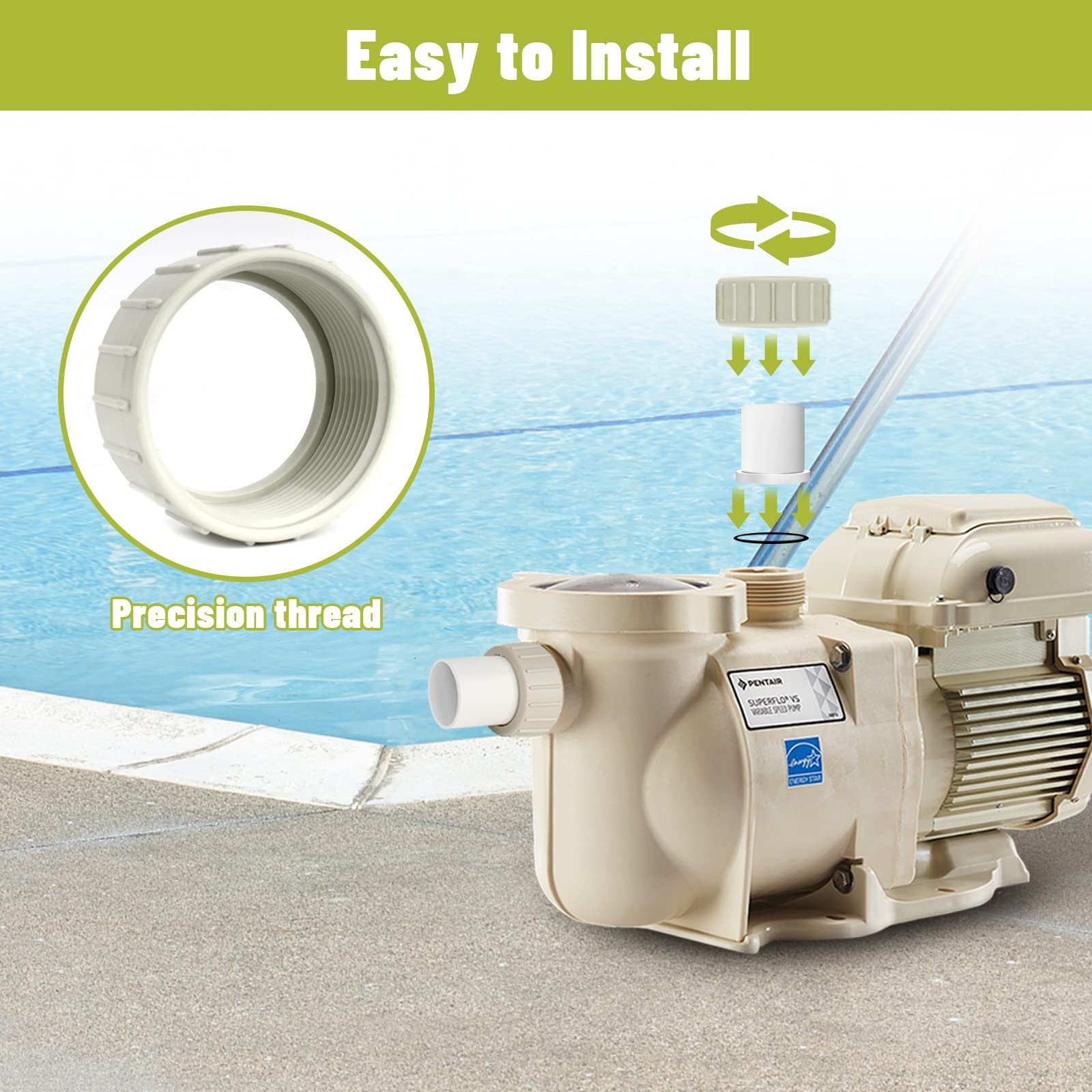 Amazon.com: Alocs 350157 Pool Pump Union for Pentair