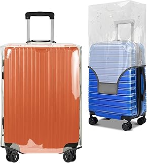 Clear Luggage Cover for 20 inch Suitcase Tsa Approved Thicken PVC Plastic Suitcase Protector Cover for Baggage Travel Waterproof.