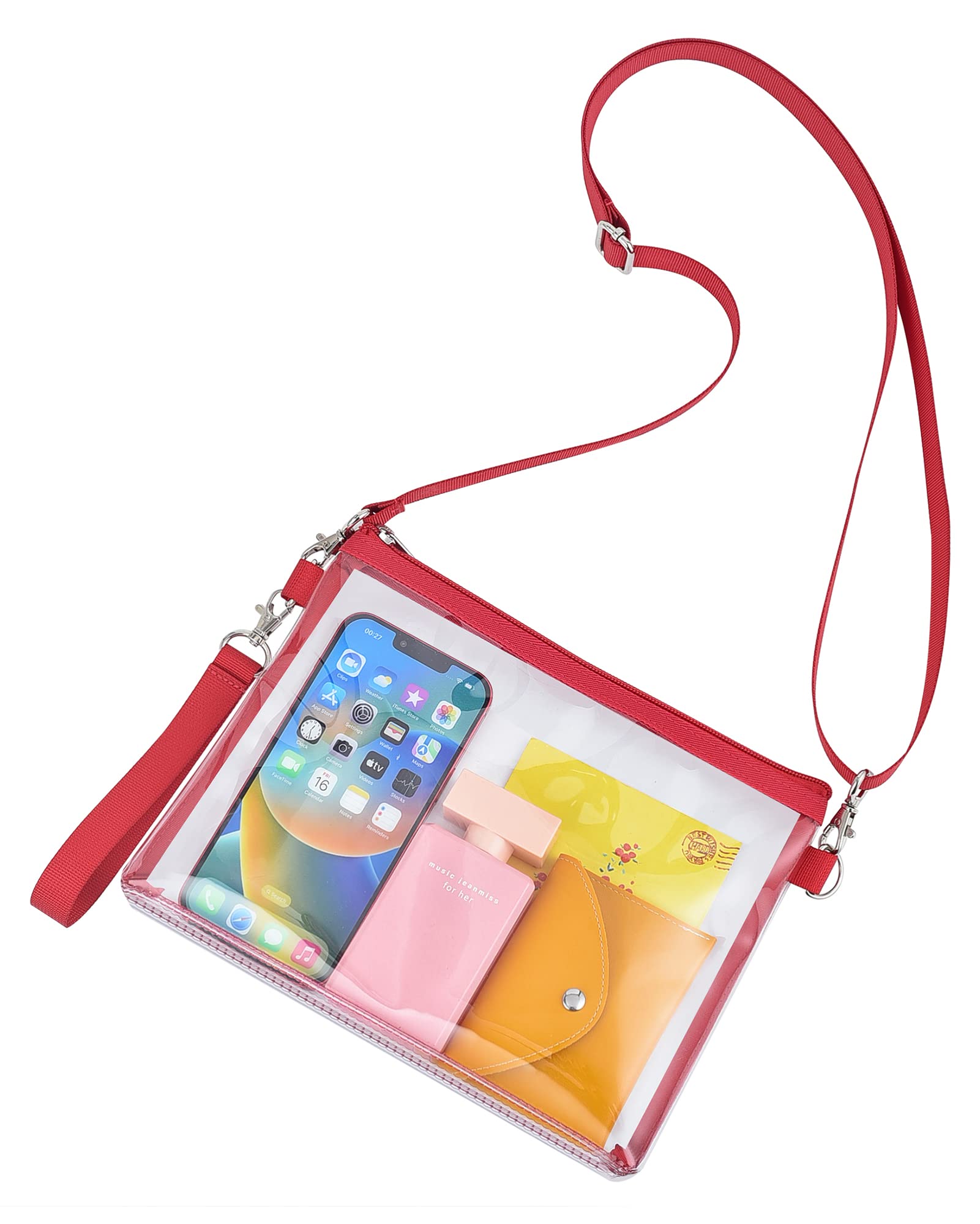 Bagenius Clear Purse Stadium Approved Clear Bag with Removable Straps for Work Sporting Events and Concert