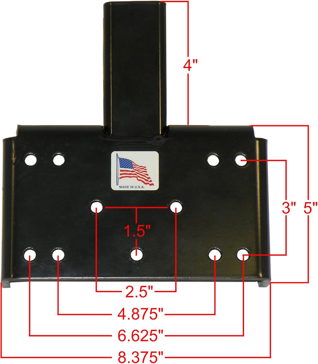 ATV/UTV Winch Mounting Plate for 2 Inch Receivers - Made in U.S.A.