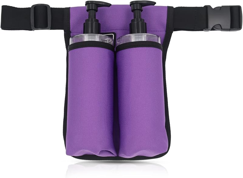 Porta-óleo para massagem wearwan com alça ajustável, roxo