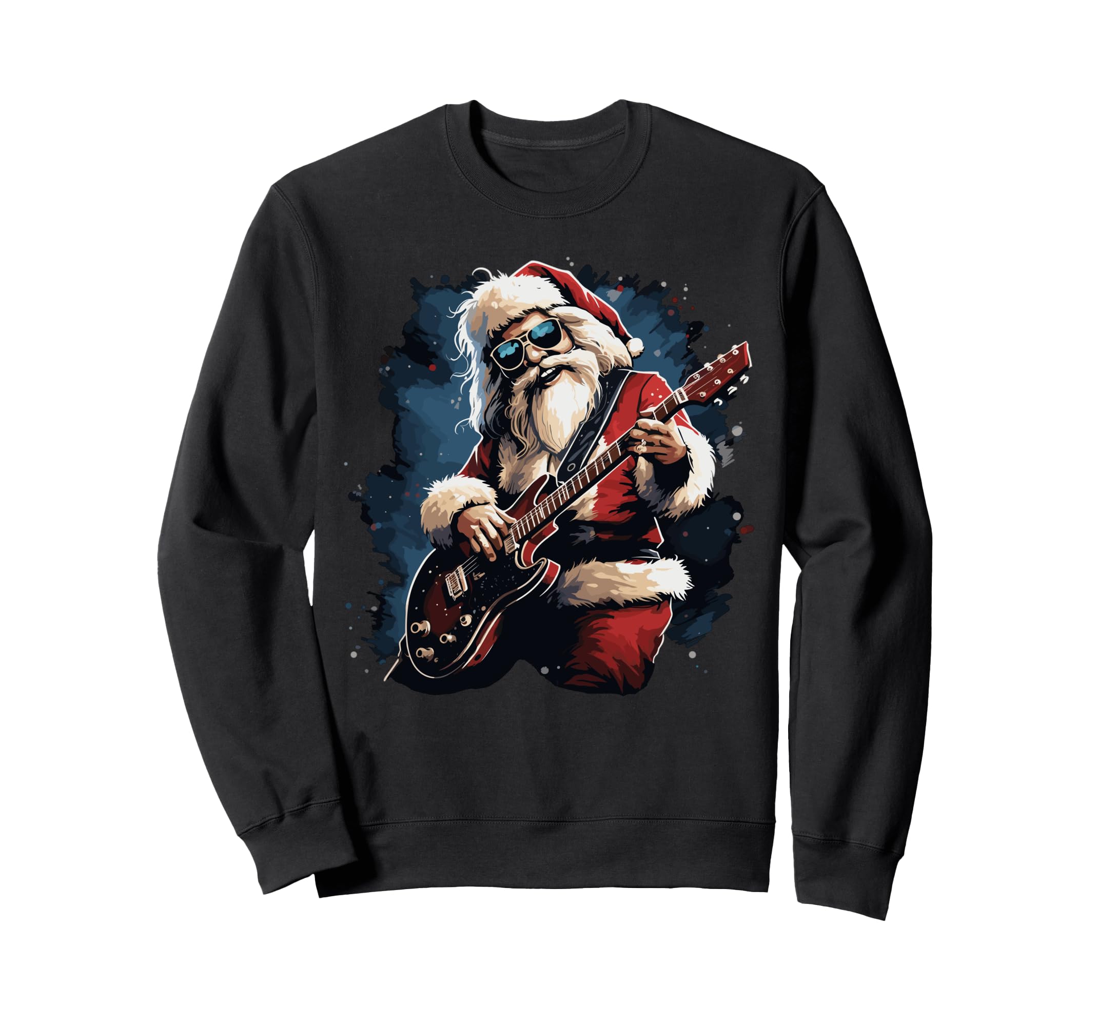 Have A Rock & Roll Christmas ROCK Santa Music Lover Sweatshirt