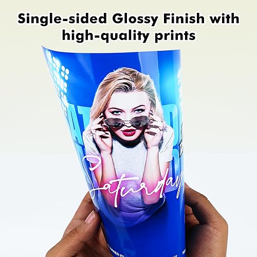 Miniatura 4 de Papel fotográfico de inyección de tinta fino brillante de 8.5 x 11 pulgadas, 30 libras para bolsas de chips de bricolaje, volantes, fotos, 4.06