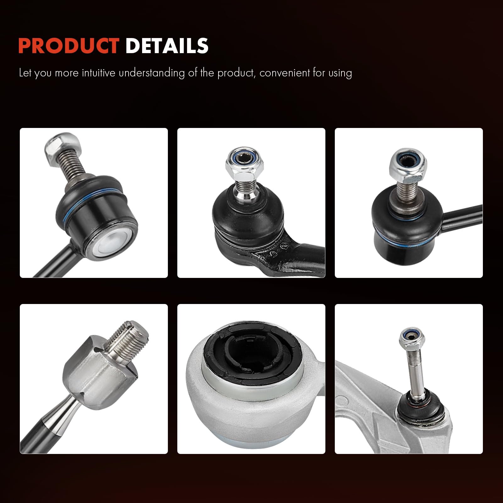 Frankberg 8x Set di bracci trasversali Compatibile con Serie 3 Compact E46 Serie 3 Touring E46 Serie 3 E46 Serie 3 Cabriolet E46 Z4 R.o.a.d.s.t.e.r E85 Replace# H134329