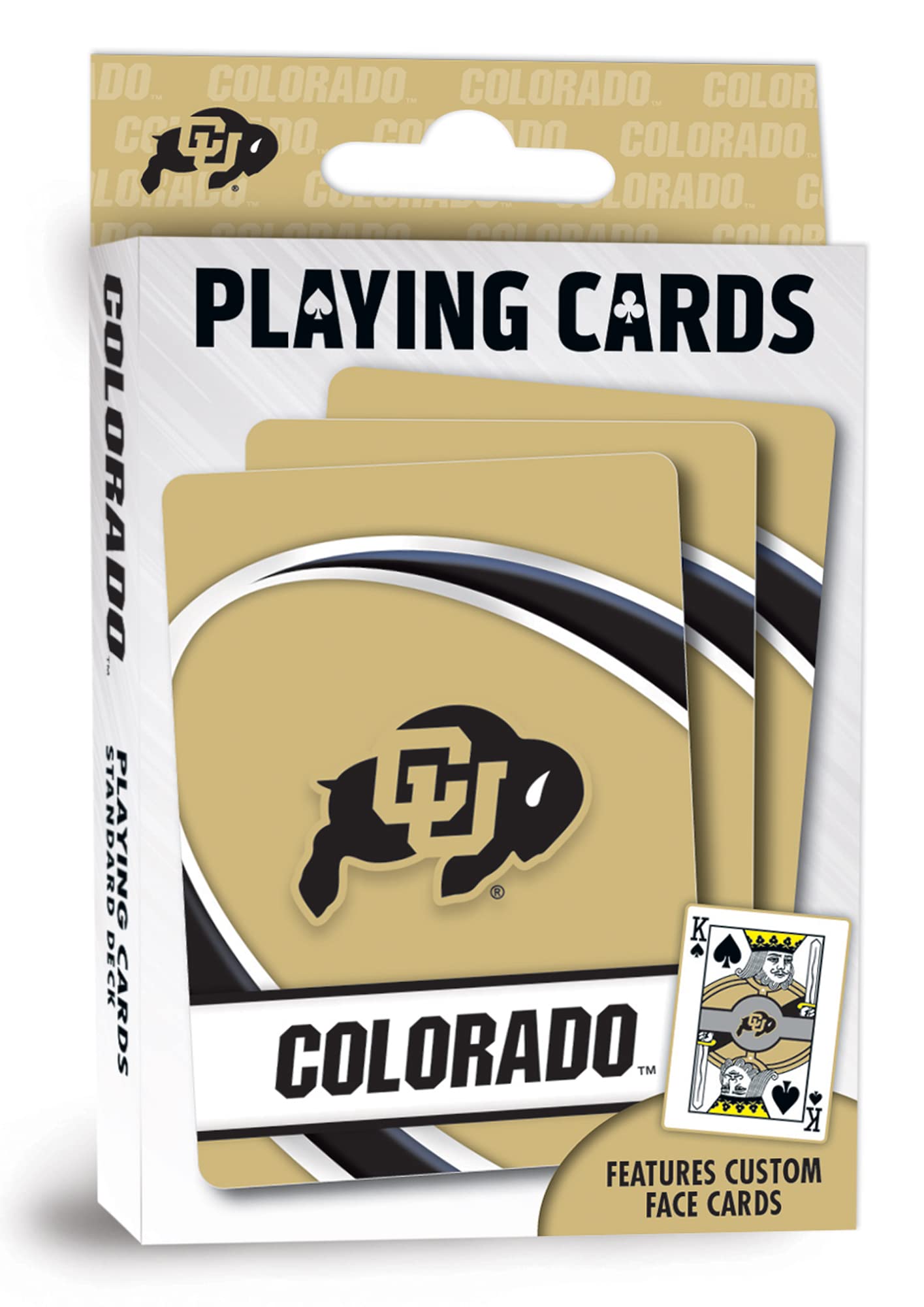 MasterPieces Family Games - NCAA Colorado Buffaloes Playing Cards - Officially Licensed Playing Card Deck for Adults, Kids, and Family