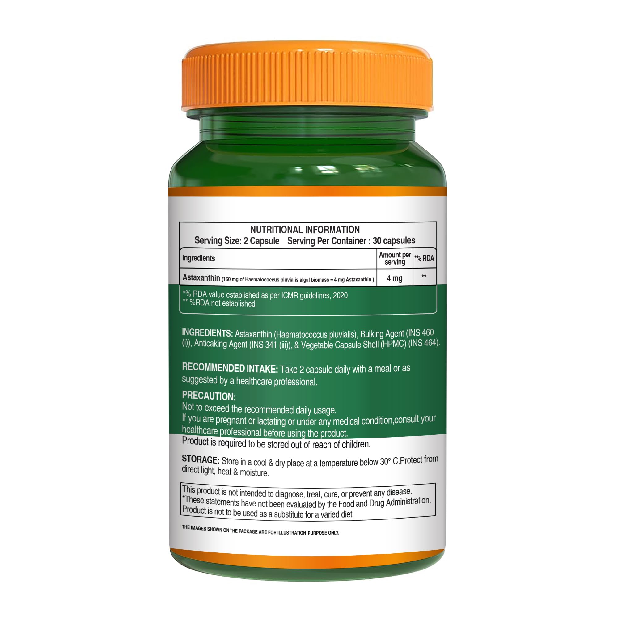 Pure Nutrition Astaxanthin 4mg | Powerful Antioxidant Supplement for Skin, Eye, Heart & Immune Wellness | Supports Cellular Health, Anti-Aging & Daily Recovery for Men & Women β 60 Veg Capsules 3