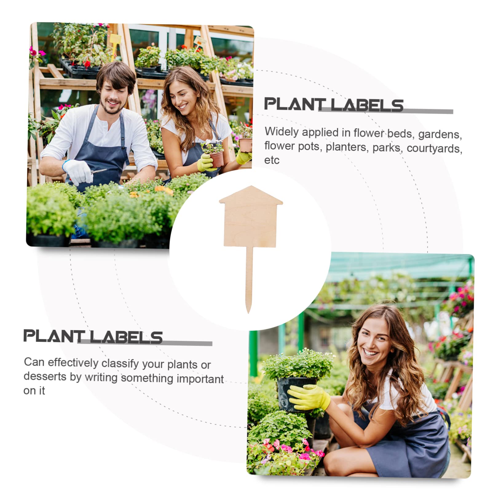 Toddmomy 150stücke Pflanzenschilder Leichte Gartenmarker Für Pflanzenklassifikation Und Dekoration Für Blumenbeete Und Topfpflanzen