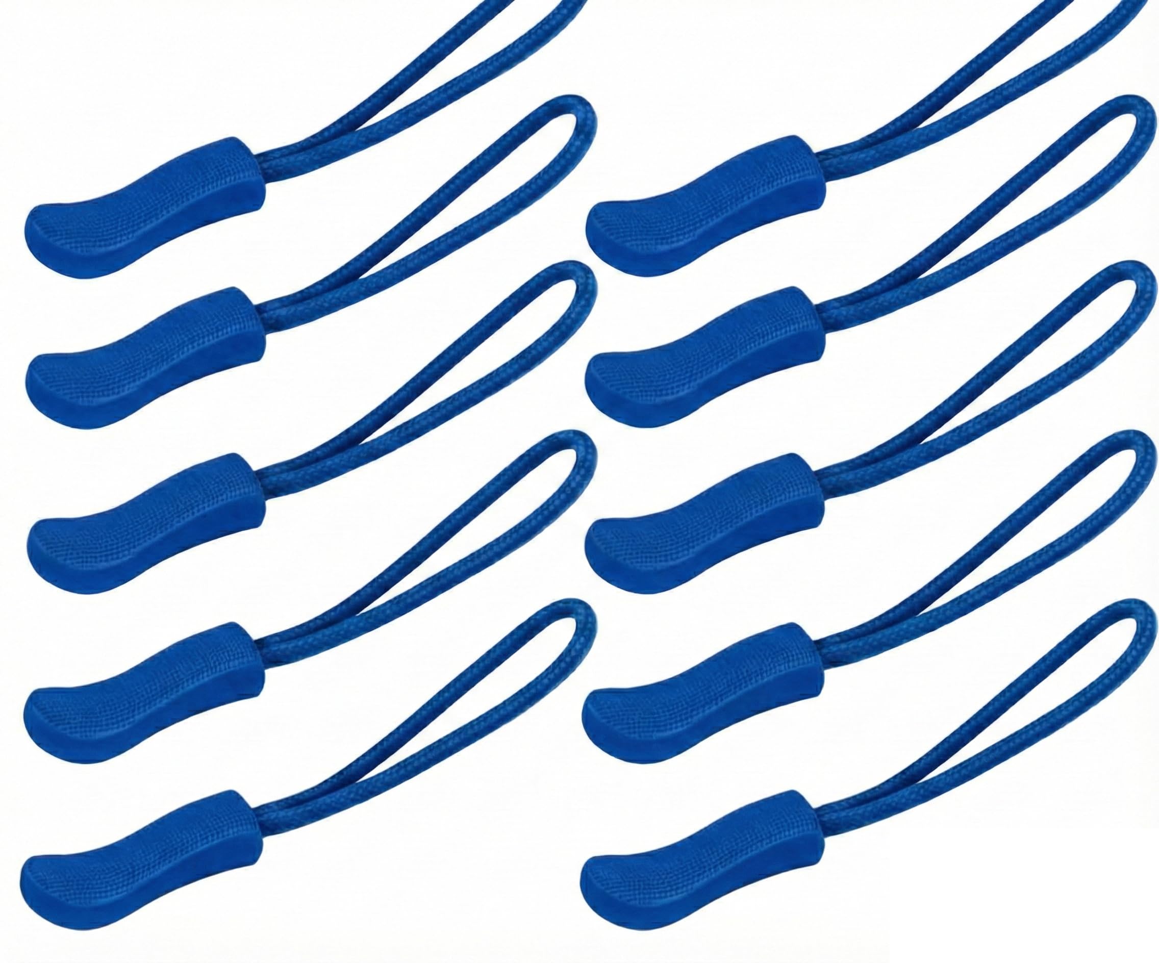 20-Pack Zipper Pull Tab Replacements - Strong Build Zipper Tags - Universal Zipper Extension for Jackets, Backpacks, Luggage, and Tents (Blue)-image-44