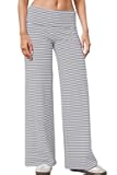 Wide Leg Lounge Pants for Women Striped Casual Pajama Pants Cute Elastic Waist Comfy Trousers Sweatpants