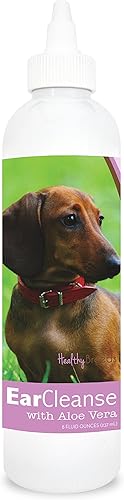 Healthy Breeds - Limpiador de oídos con aloe vera - Formulado por veterinarios para desodorizar, limpiar, secar y acidificar el canal auditivo -
