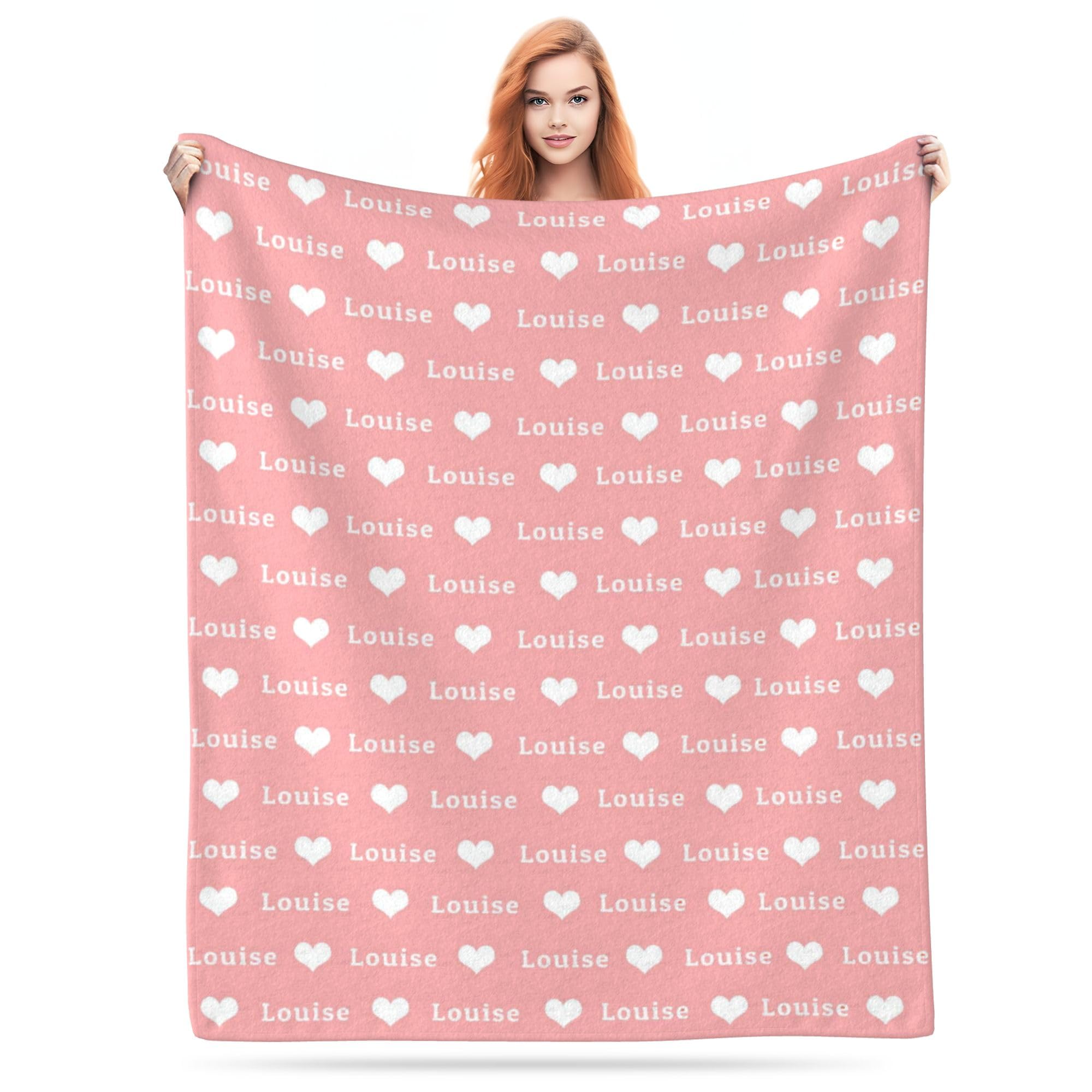 LMQJDZ Personalised Baby Blankets,Personalised Blanket for Kids Baby Adults Customised Name Blanket.Gifts for Baby Shower Birthday Easter Nursery Room Decor.