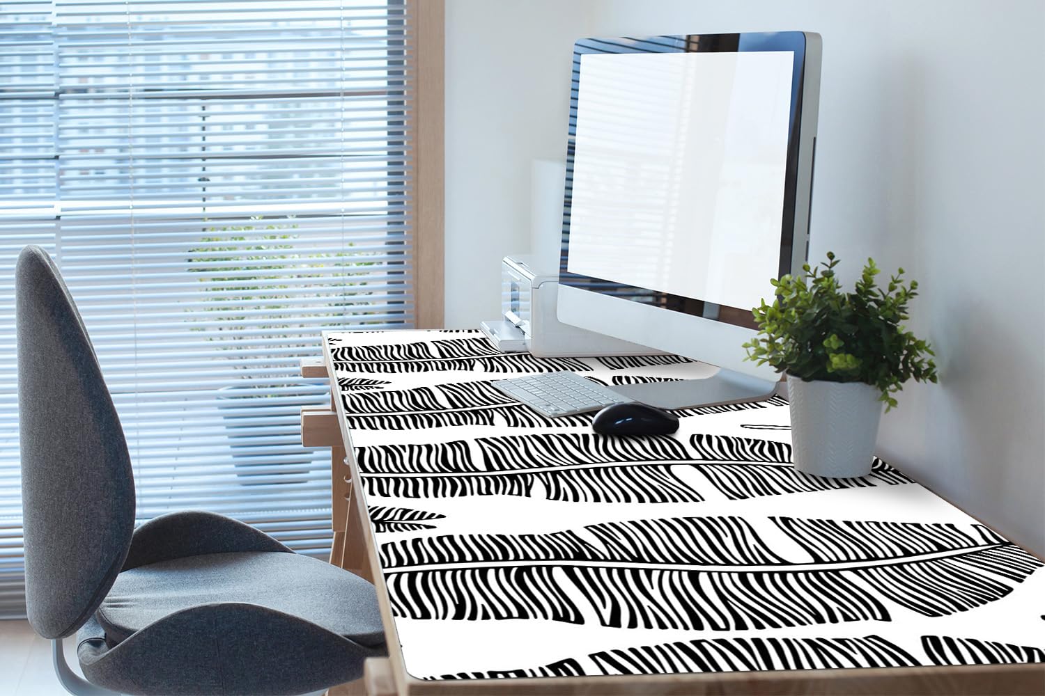 Sottomano da Scrivania 120x60 cm Superficie Protettiva per Ufficio e Casa in Vinile PVC Facile da Pulire Impermeabile Antiscivolo Protezione e Decorazione - Orchidee