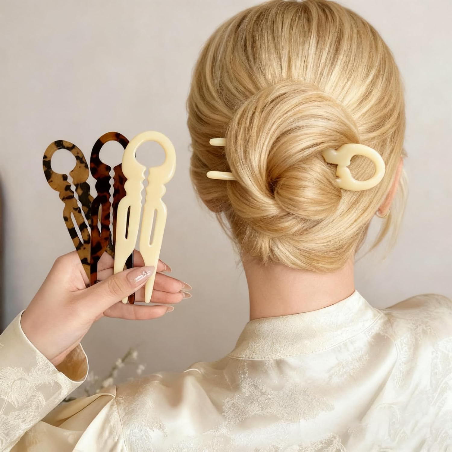 Prestige French Hair Pins, New Hairpins Accessories Elegant Hair Clips for Women, Suitable for Most Hair Types (4PCS) - Image 6