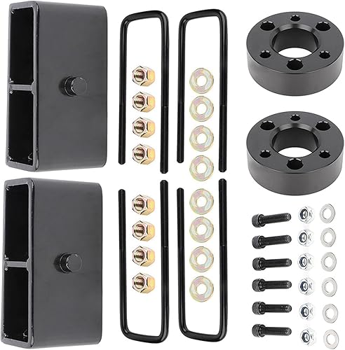 SCITOO Kit de elevación de nivelación trasera delantera de 3 pulgadas de 2 pulgadas para Nissan 2005-2018 Espaciador de puntal de elevación