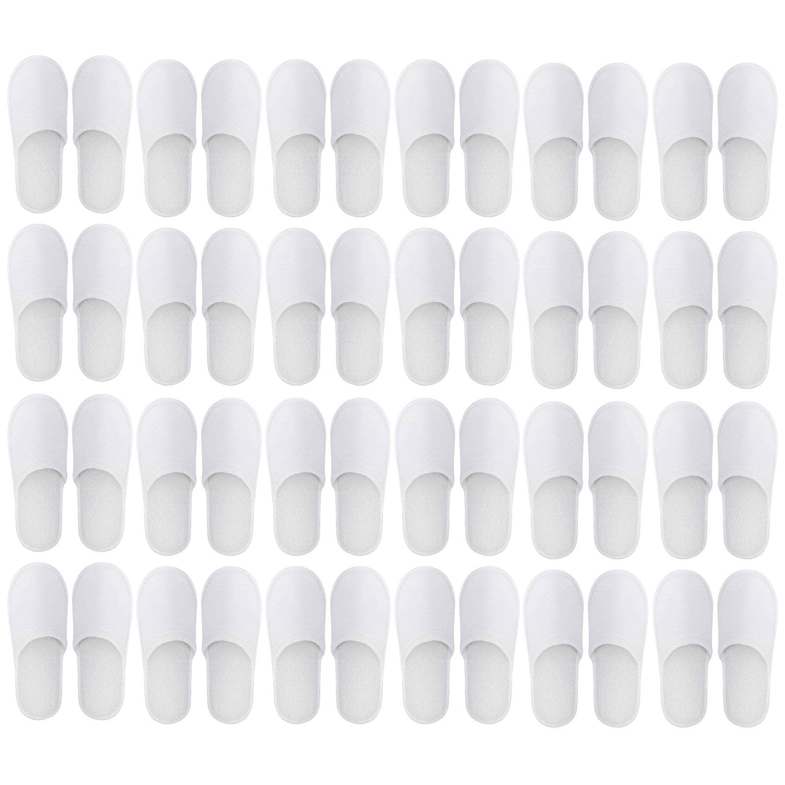 24 Paires de Pantoufles Jetables pour Hôtels Slippers Invités en Vrac pour Maisons, Spas, Mariages, Voyages, Taille Universelle, Antidérapantes