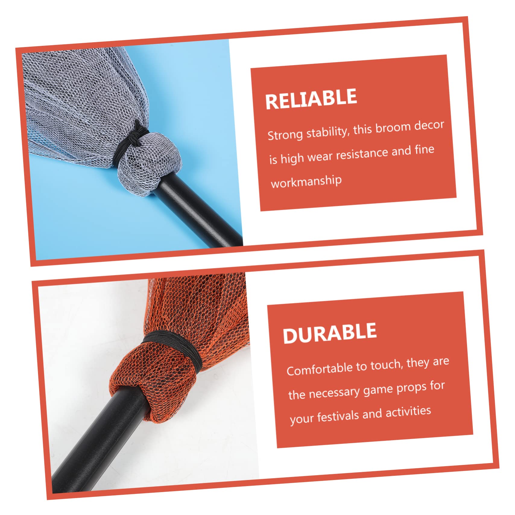 FOMIYES 5sets Giant Broomstick Halloween Decor for Parties and Haunted Houses 2pcs*5