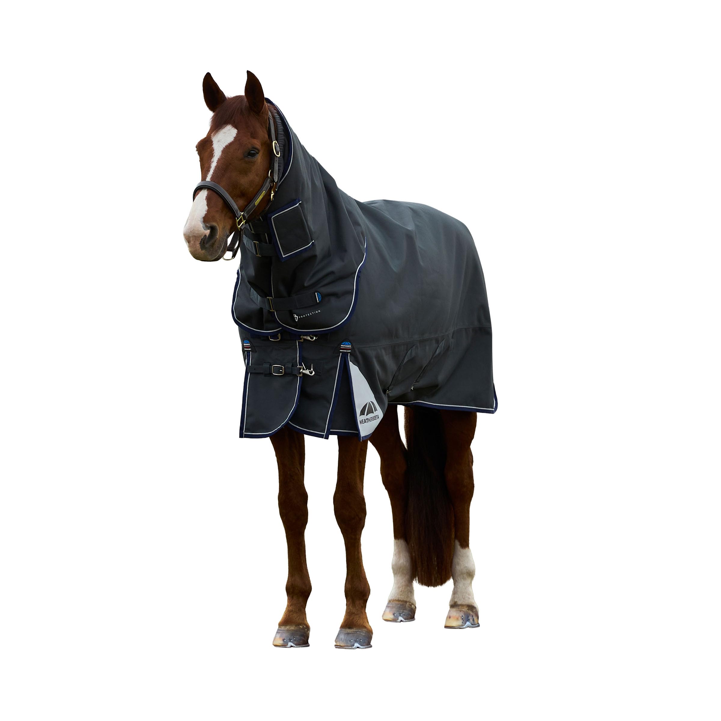 WeatherBeeta ComFiTec Ultra Turnout Detach-A-Neck 220g, Charcoal, 6'3