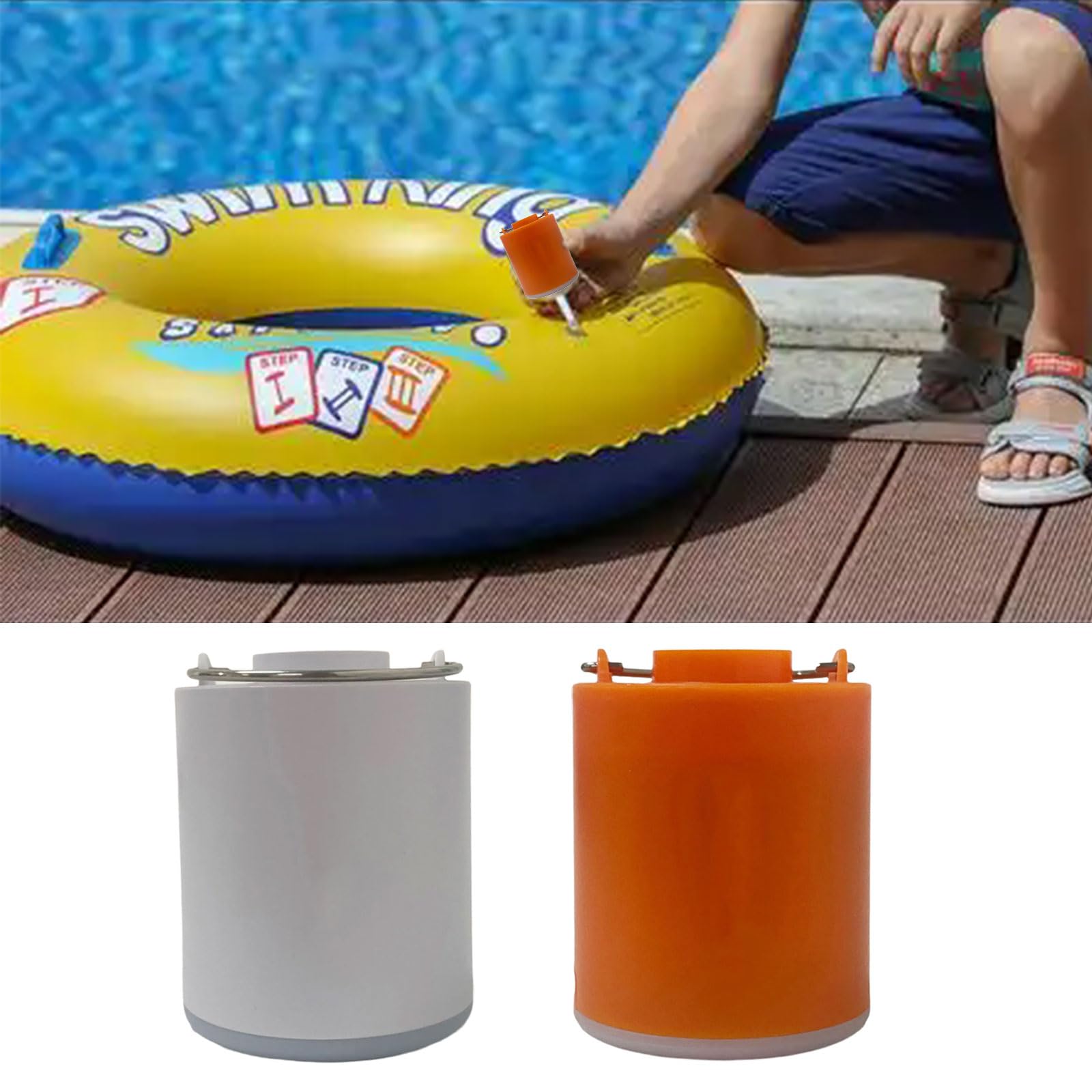 Bombas infladoras Recargables con funcionalidad de luz de Campamento Brillante para Tiendas de campaña Kayaks y Aventuras Aire Inflador de neumáticos por vacío para Recargable