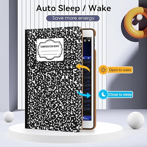 Miniatura 3 de OKP Funda para iPad de 9 generación 20218 generación 20207 generación 2019 de 10.2 pulgadas, con visión multiángulo, funda de piel sintética con