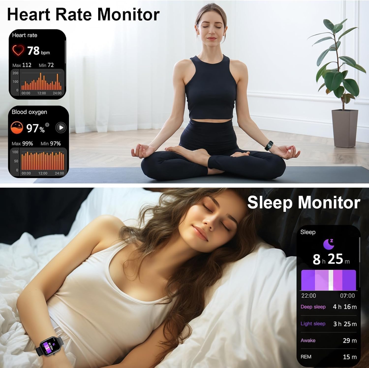 2026 Smartwatch Uomo Donna, 100+ Sportive Fitness Tracker con Sonno Contapassi Cardiofrequenzimetro, 1.91" Smartwatch con Effettua/Risposta Chiamate, Impermeabil IP68 Smart Watch per Android/iOS