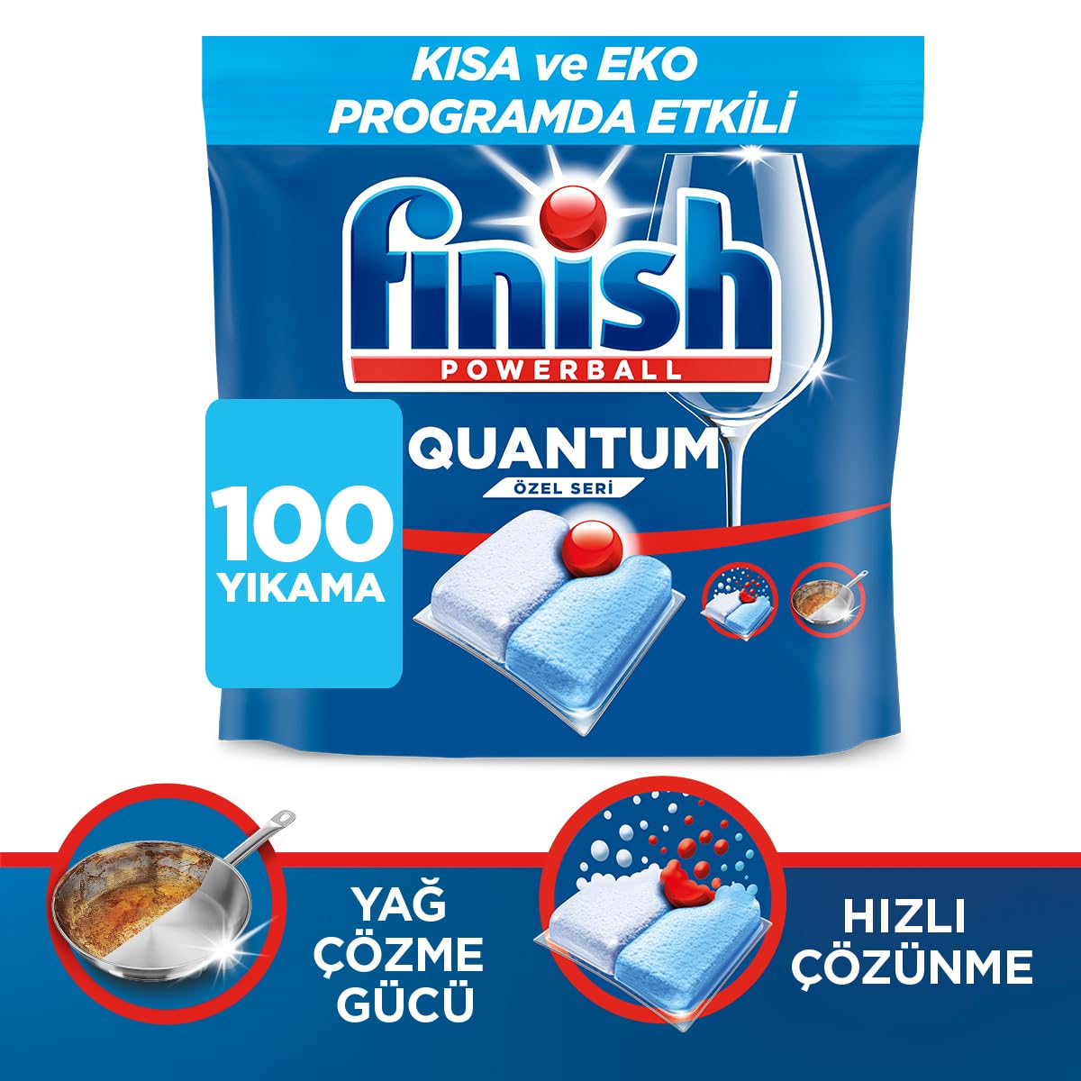 Finish Quantum Özel Seri 100 Kapsül Bulaşık Makinesi Deterjanı…
