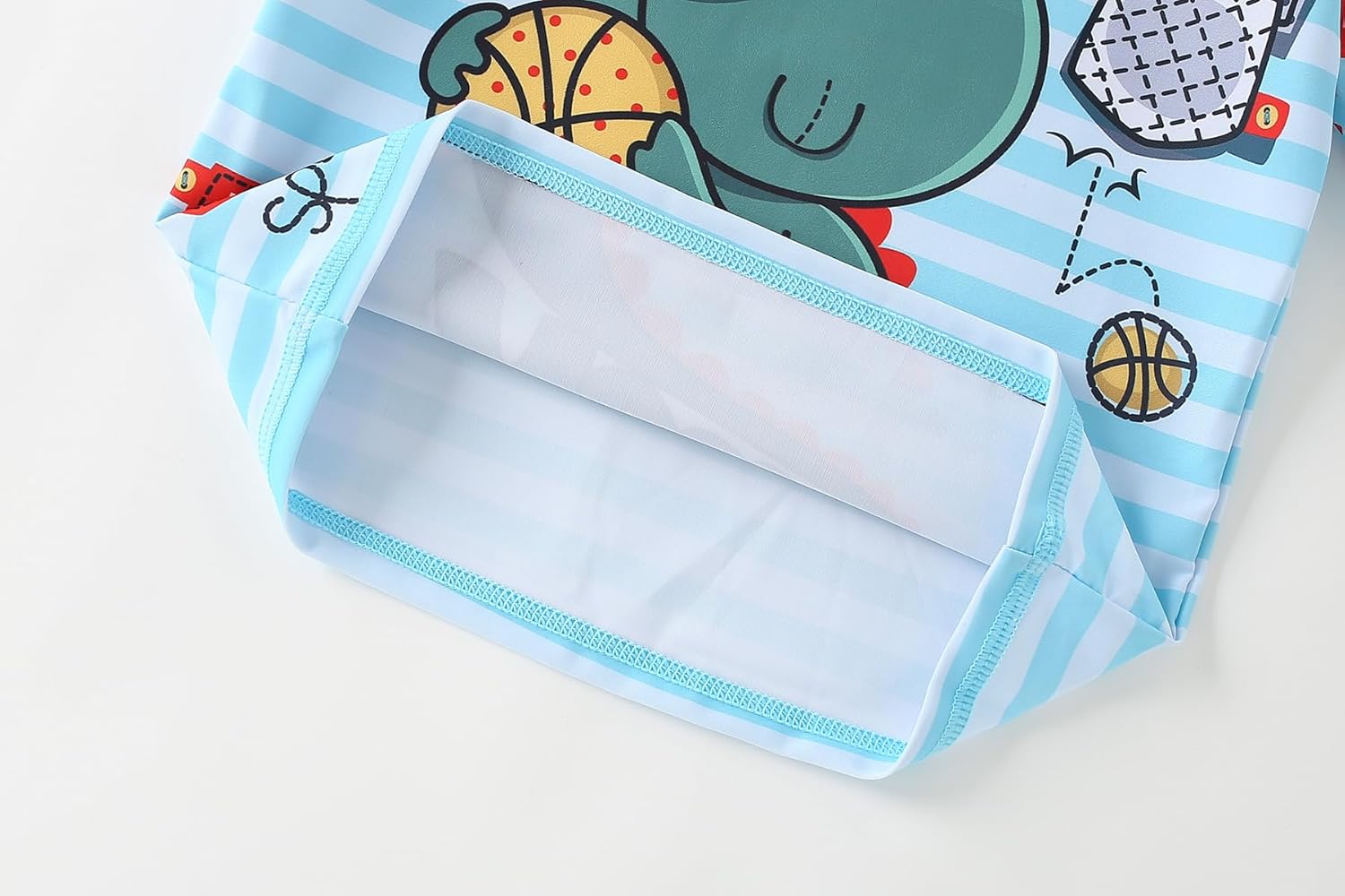 AIWUHE Toddler Boys Swimsuit Set Rash Guard Boys' Swimwear Two Piece Bathing Suit and Swim Trunk with Hat UPF 50+ 3-8Y - Image 8