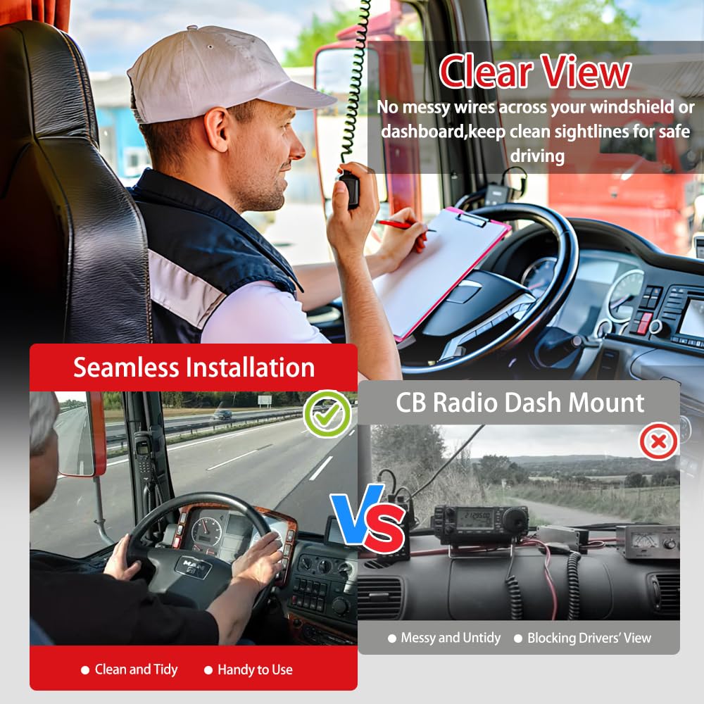Kabel zasilający radiowy CB z wtyczką do zapalniczki, 3-pinowy 2-żyłowy kabel z bezpiecznikiem, wytrzymały drut miedziany 16AWG, 150 cm, kompatybilny z Cobra Galaxy Midland - akcesoria radiowe CB