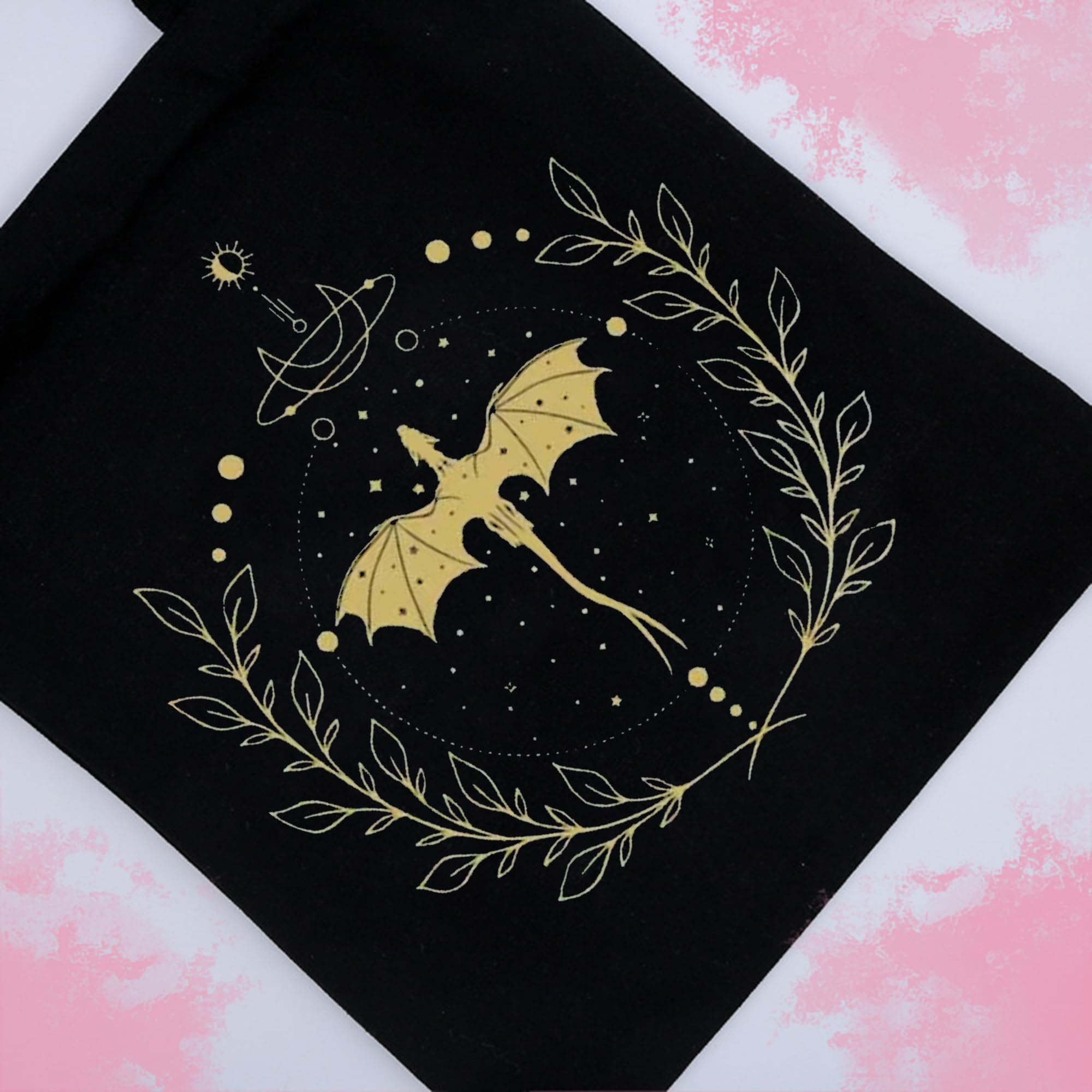 AKTAP Fourth Wing Merch Gift - Empyrean Series Book Sleeve, Dragon Rider Regalo per Bookish Worm Pouch, Borsa Tote, 21 cm x 16.5 cm x 1 cm, Tela & Beach Tote Bag