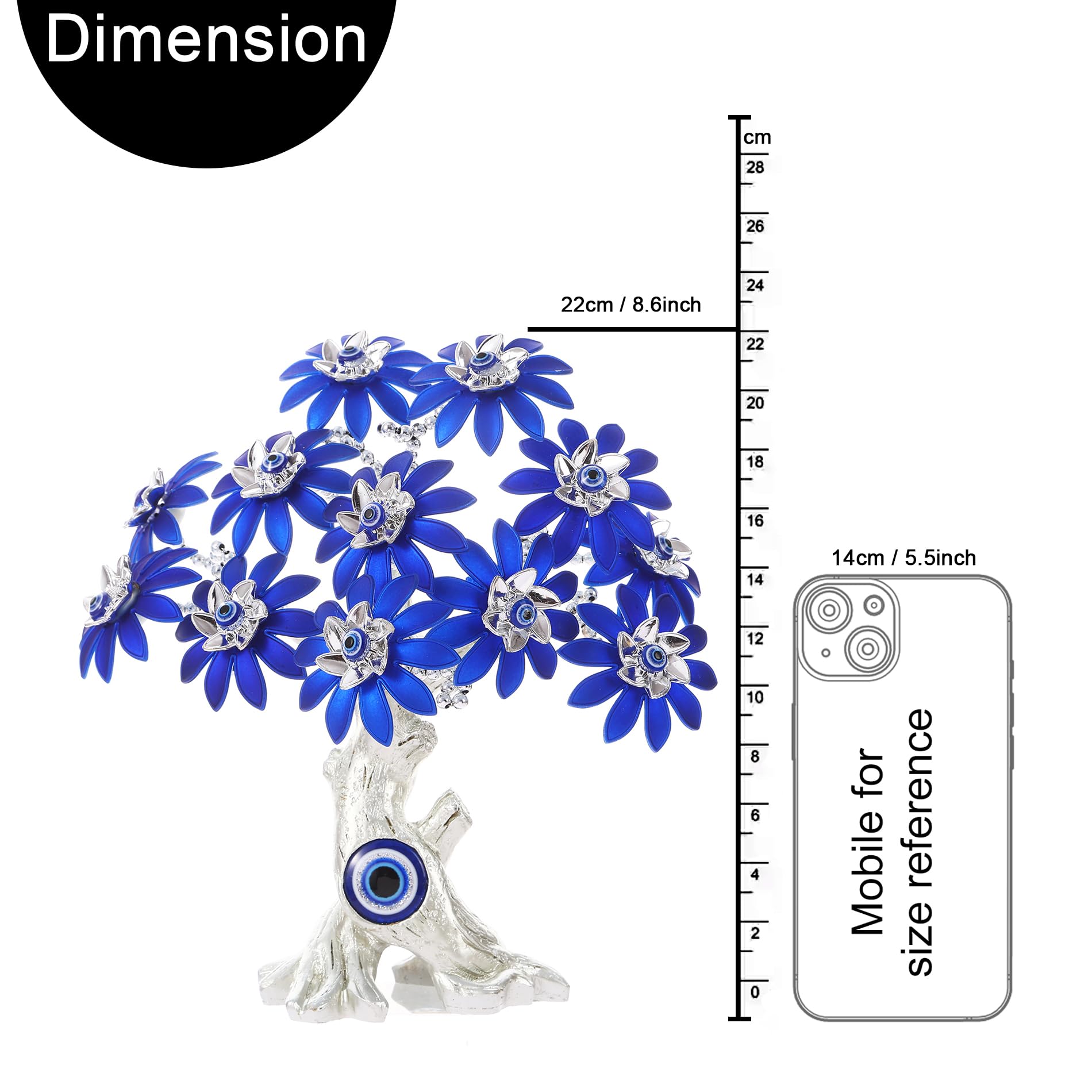 Tree of Life Bonsai - Evil Eye Amulet for Good Luck -5
