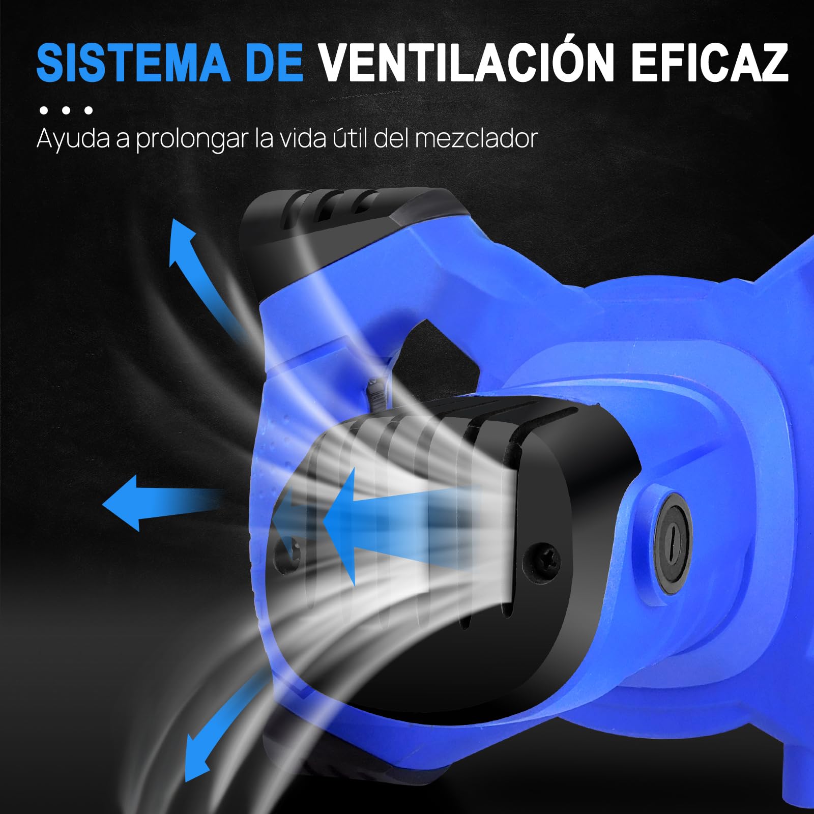 Mezclador de Mortero de 2600w, Mezclador de Hormigón Eléctrico de 6 Velocidades, 0-1700 RPM, Agitador M14, Para Mezcla de Pintura, Pasta de Cemento, Hormigón, Mortero, Forraje