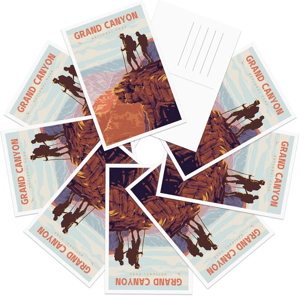 【隕石王】グランドキャニオン国立公園の美しい風景を収めたのポストカード Amazon | gaeaverse グランドキャニオン国立公園 ヴィンテージポスト