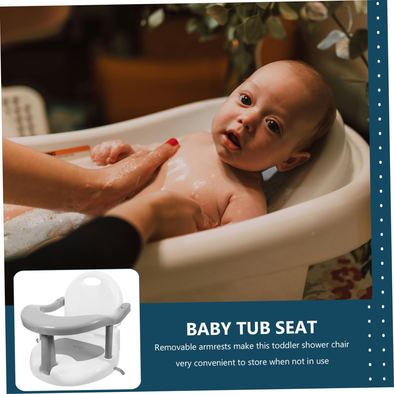 Asiento De Bañera Desmontable Para Bebés Sillón Ergonómico Ventosas Antideslizantes Para Baños De Meses Ligero y Portátil Para Viajes