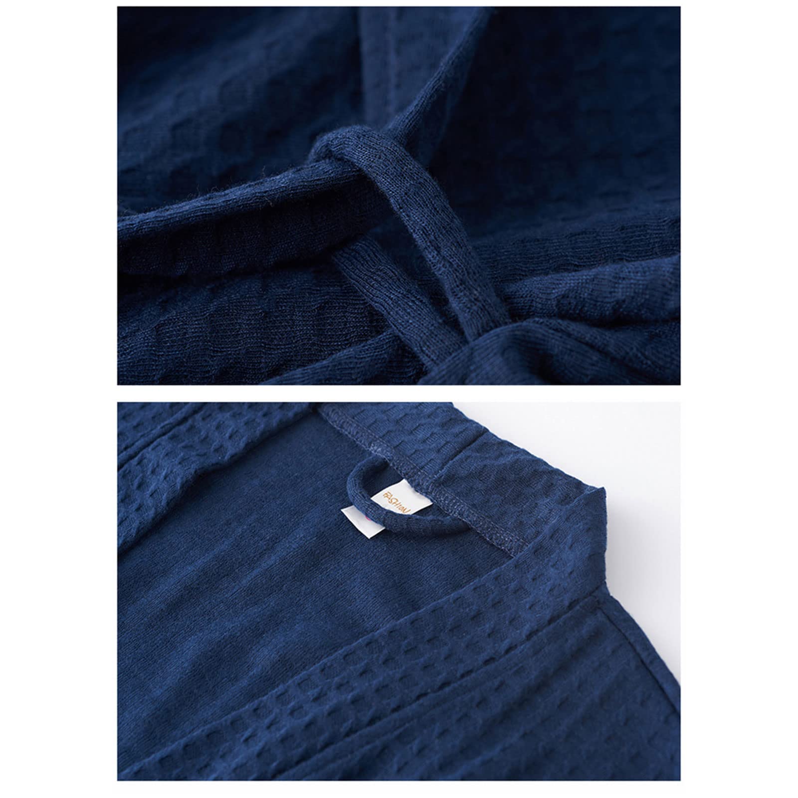 Zestaw piżam dla par Prezenty dla ukochanej osoby Szlafrok hotelowy z chłonną waflą, hotelową koszulą nocną Robe Lounge(Sky Blue,XL)