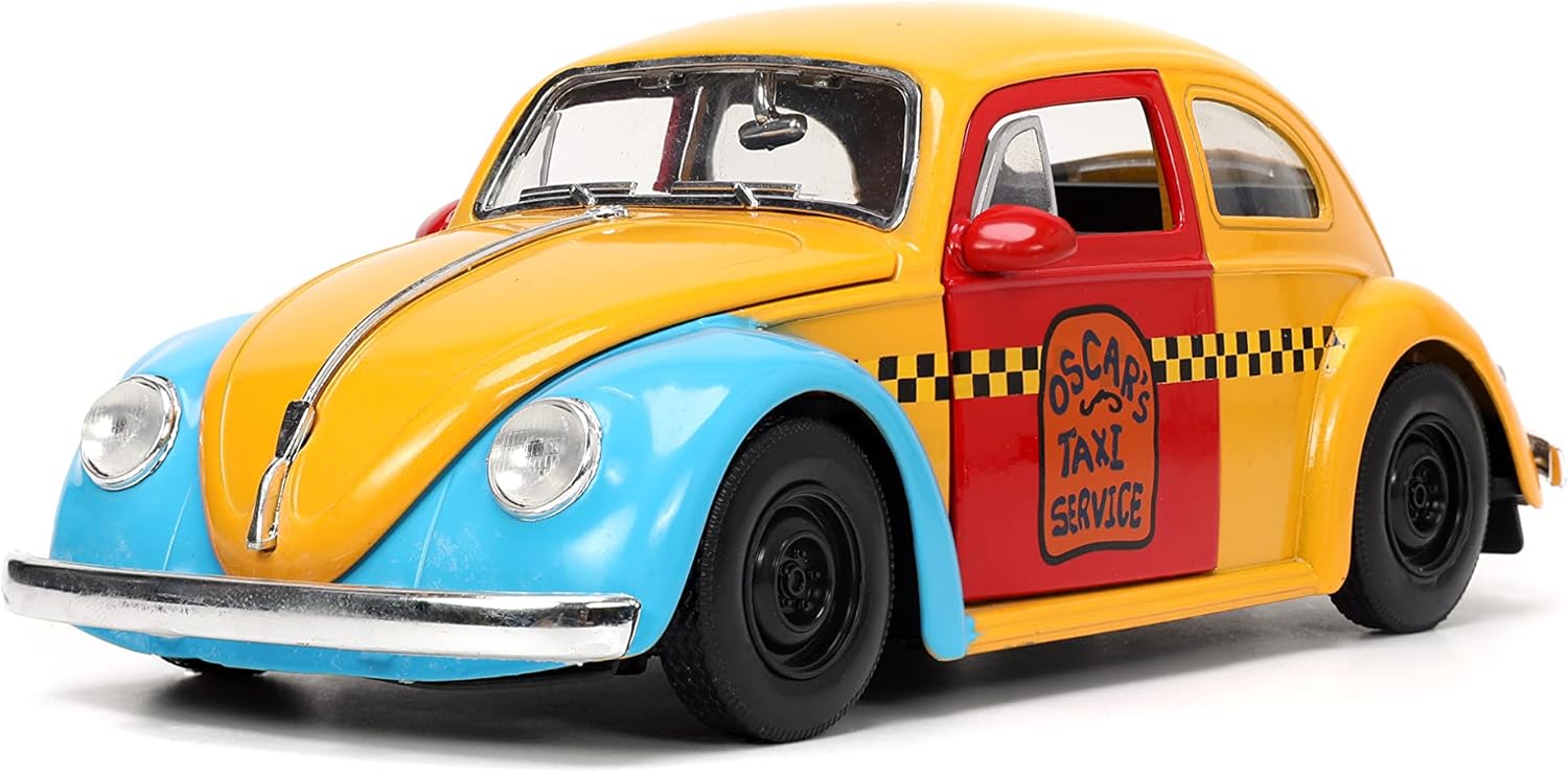 Jada Sesame Street 1:24 1959 Volkswagen Beetle Die-cast Car & 2.75" Oscar The Grouch Figure, Toys for Kids and Adults