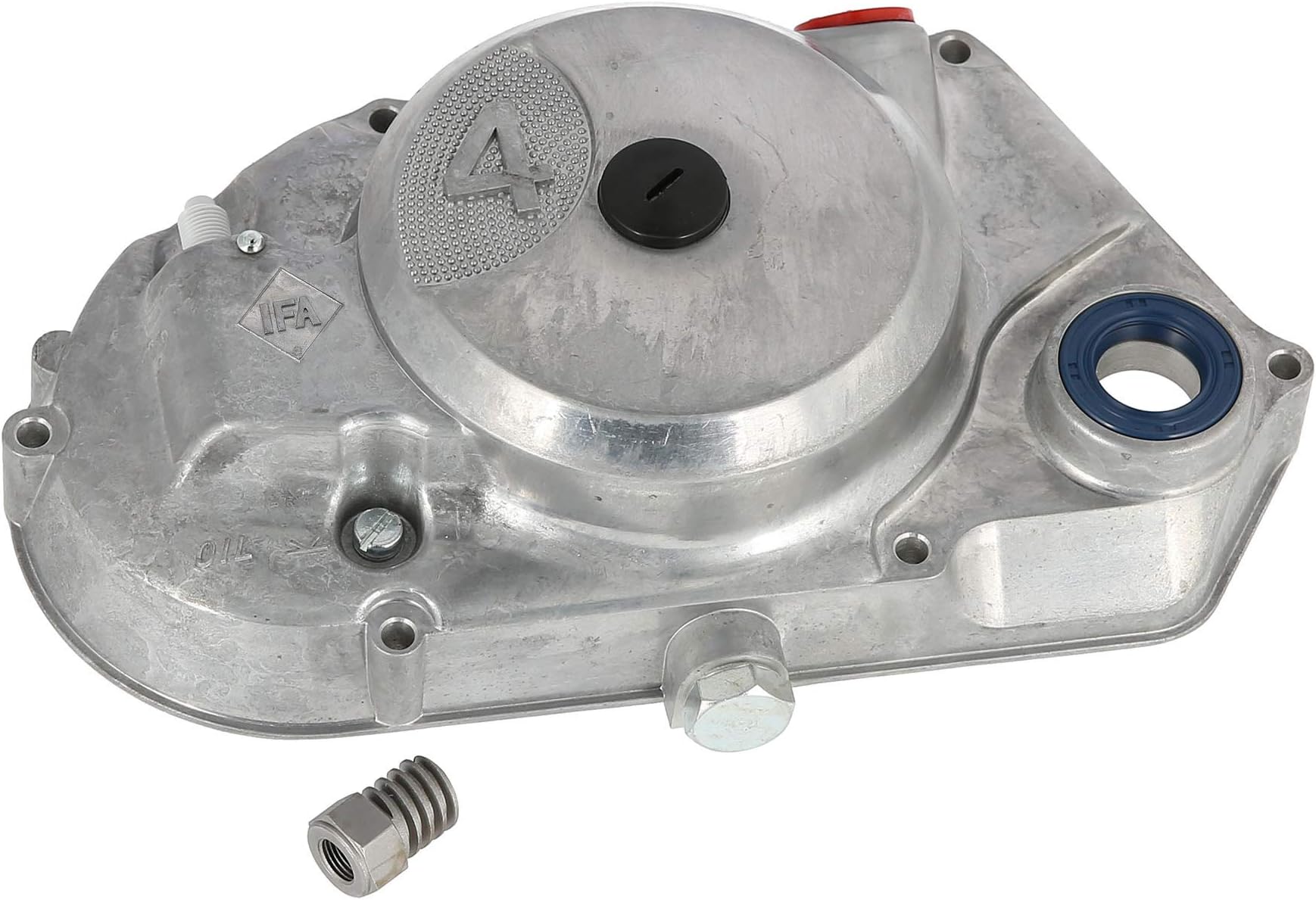 Simson Clutch Cover 4–Gang Natural RPM Counter) DRIVE-(Pre-Assembled and RPM Counter Drive Schraubenritzel, Verschlussschrauben, Wellendichtringe) Please note: Only Antriebritzel MZA 11442 or use - 11443 Simson engine types M500 / M700