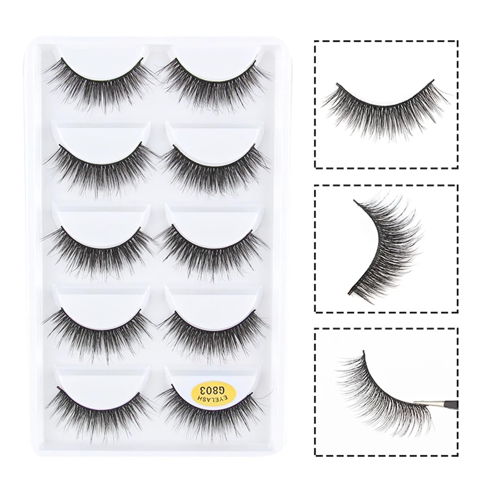 UAMOU Bulk 2 50 100 Boxes Eyelashes Faux Cils 3D Mink Lashes Natural Volume Eyelash Extension False Lashes