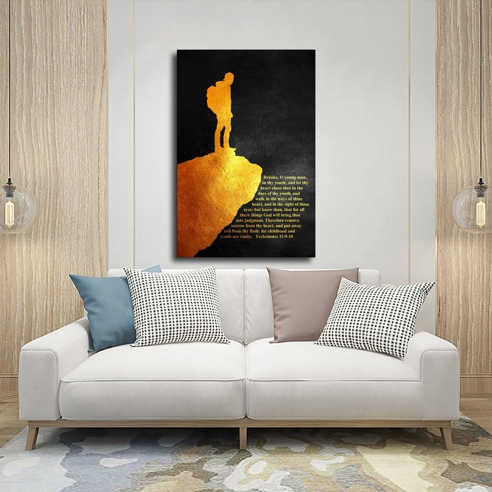 LNYLSJ Ecclesiastes 119-10 Poster delle Scritture Regalo Poster Artistico | Tela per soggiorno, camera da letto, casa, ufficio, stampa regalo, stile cornice, 40,6 cm di lunghezza x 61 cm di larghezza