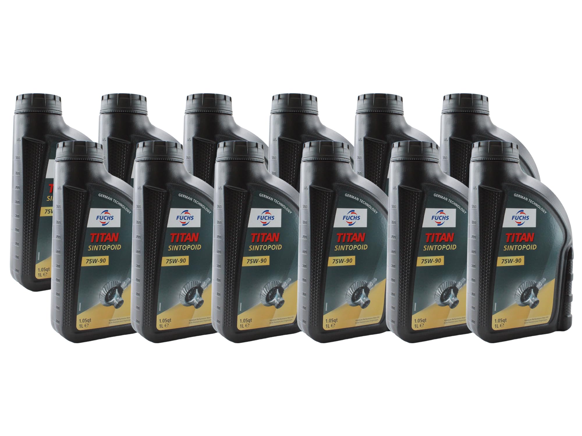 Fuchs 12 Liter TITAN SINTOPOID SAE 75W-90 Differential Gear Oil (12 x 1L)