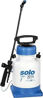 Solo Pulverizador a presión 305 A, 5 litros, para Productos de Limpieza ácidos, Rango de pH 1-7, con Soporte, Color Azul y Blanco
