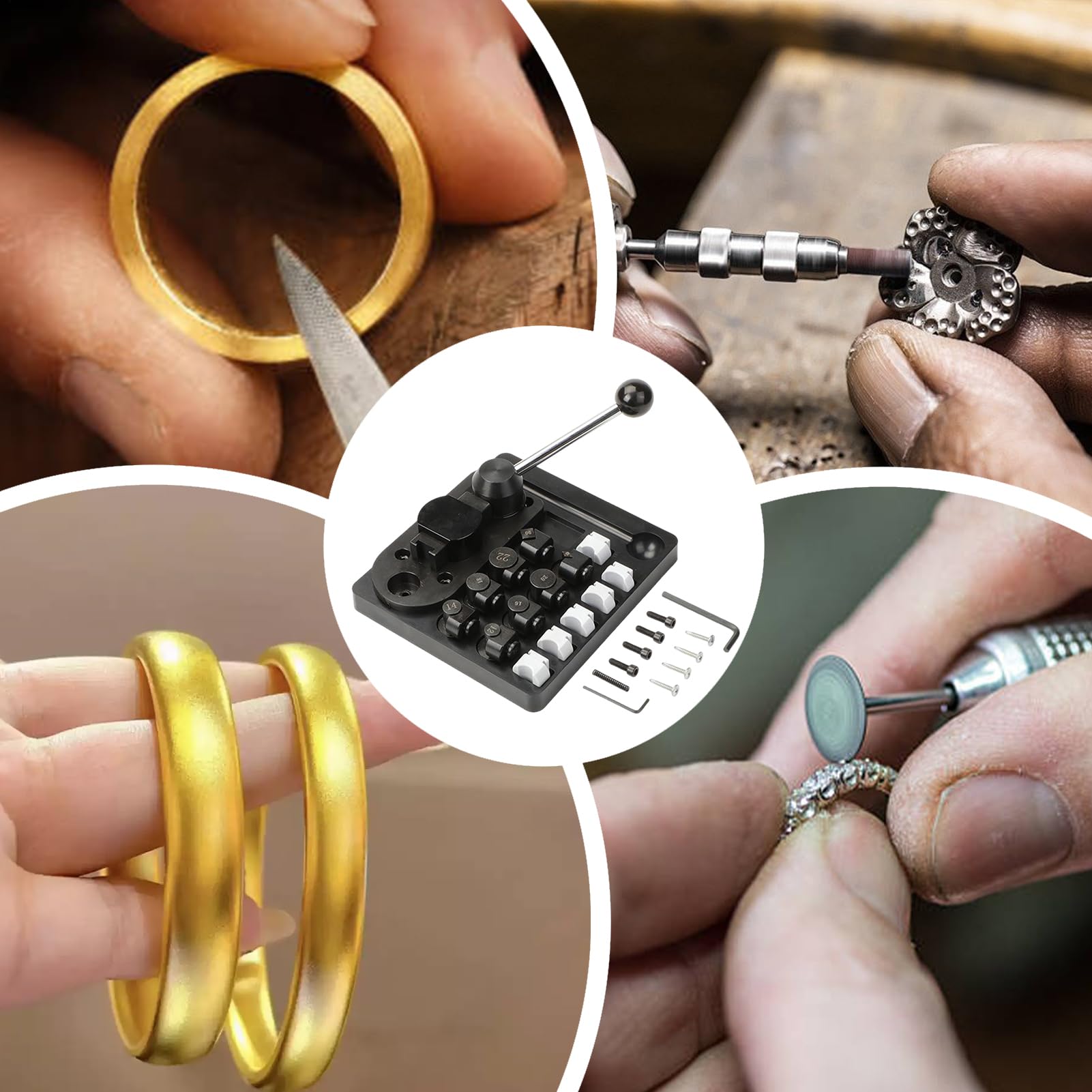 Herramienta Flexora De Anillos Prensa Para Anillos | Extensor Metálico Para Abalorios, Envoltura De Alambre y Creación De Aros De Metal
