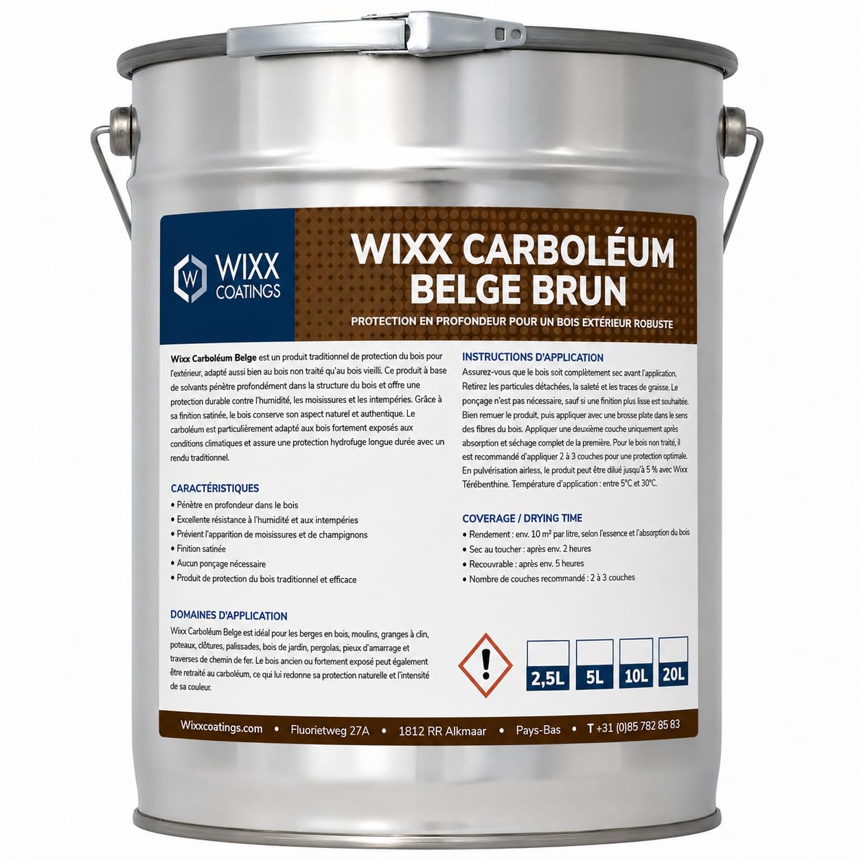 Wixx Carboléum Belge - Brun - 10L