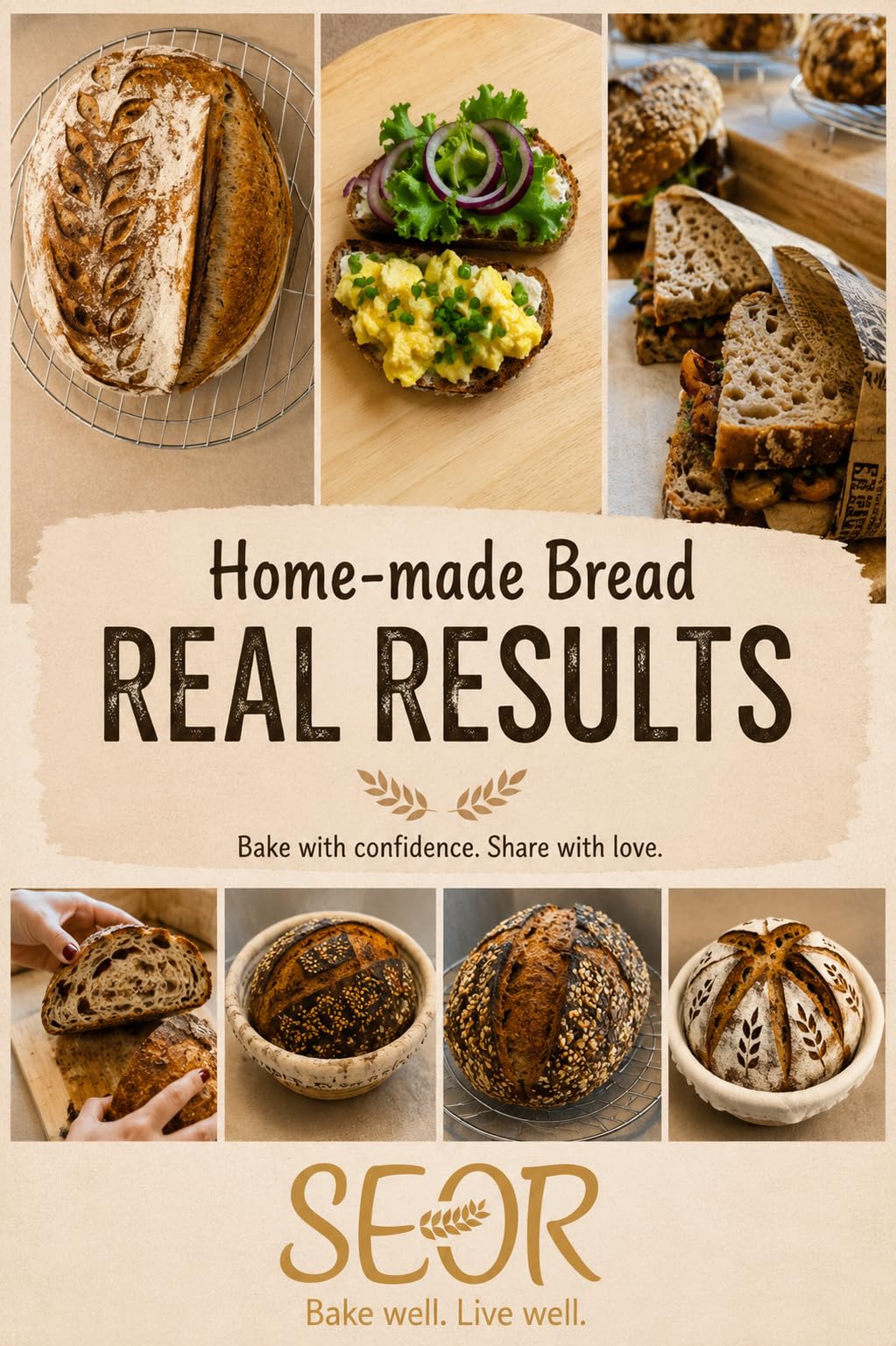 Premium Sauerteig-Brot Starter Kit, perfekte Brotwerkzeuge aus Sauerteig, Gärglas für Anfänger und 2 Körbe