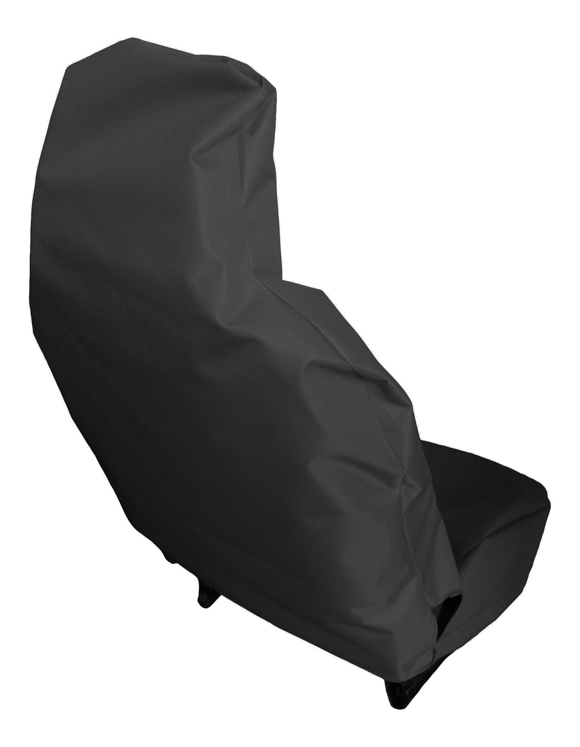 Par de fundas delanteras BLKWPFP1000 para asientos de coche, gran resistencia, impermeables, color negro - Ajuste universal [Estándar]