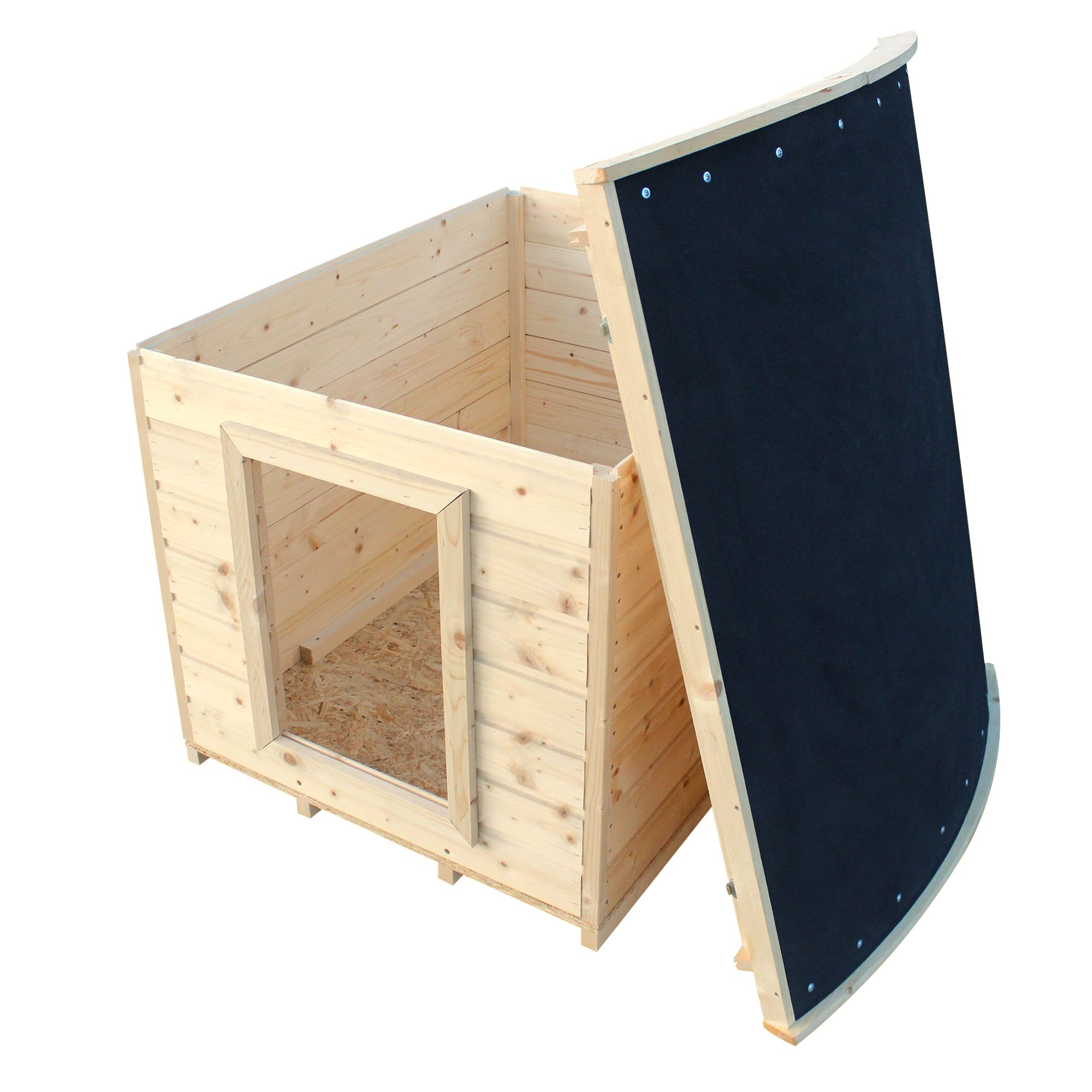 Niche pour Chien Exterieur en Bois - Maison Chien de Petit Race, Toit étanche, 87 x 102 x H84 cm, Taille S - Cabane Chien TIMBELA M405-1