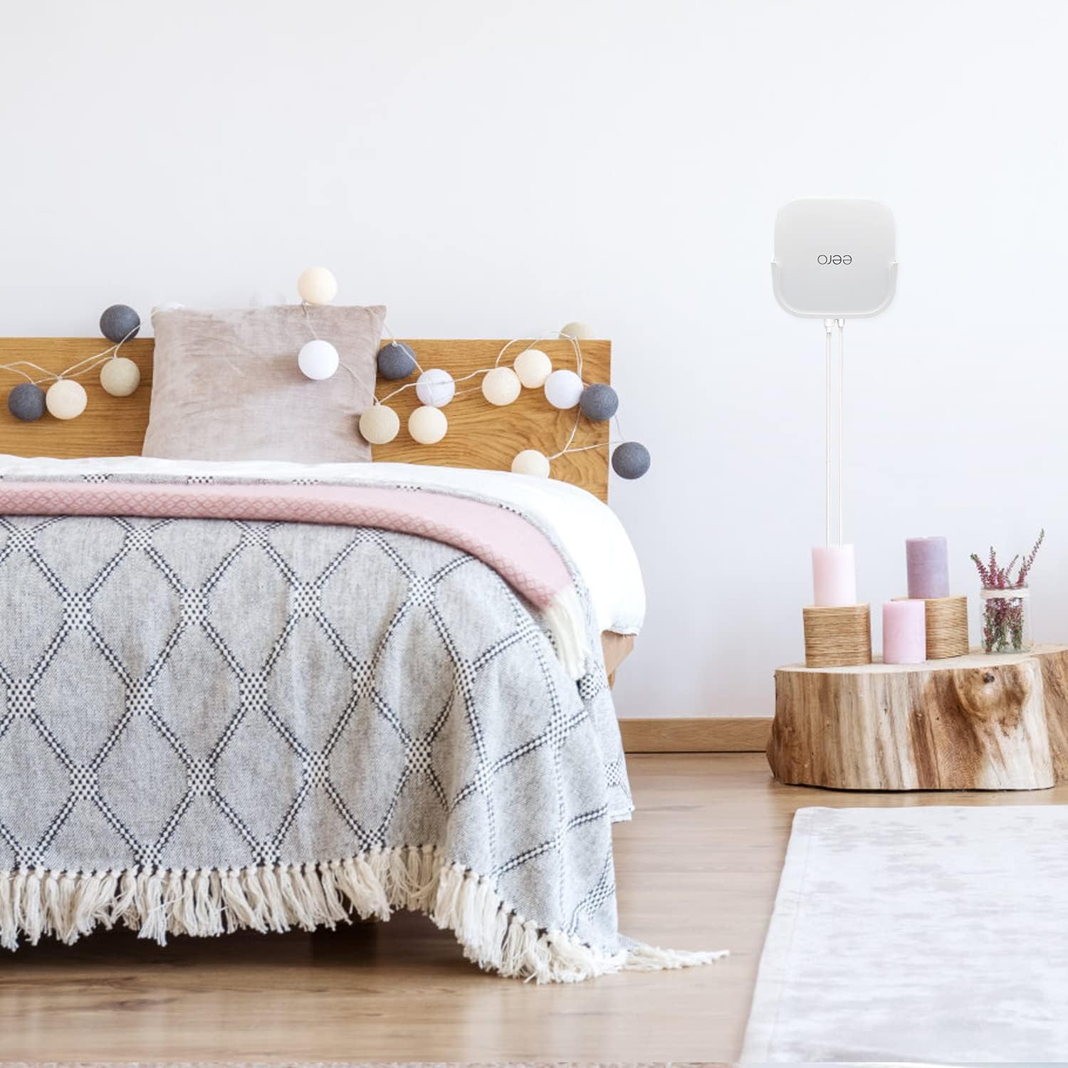 Wall Mount Holder for eero Pro 6E Home WiFi System, Stand Bracket for eero Pro 6E Kits Accessories, No Messy Wires Space Saving, White, 2 Packs