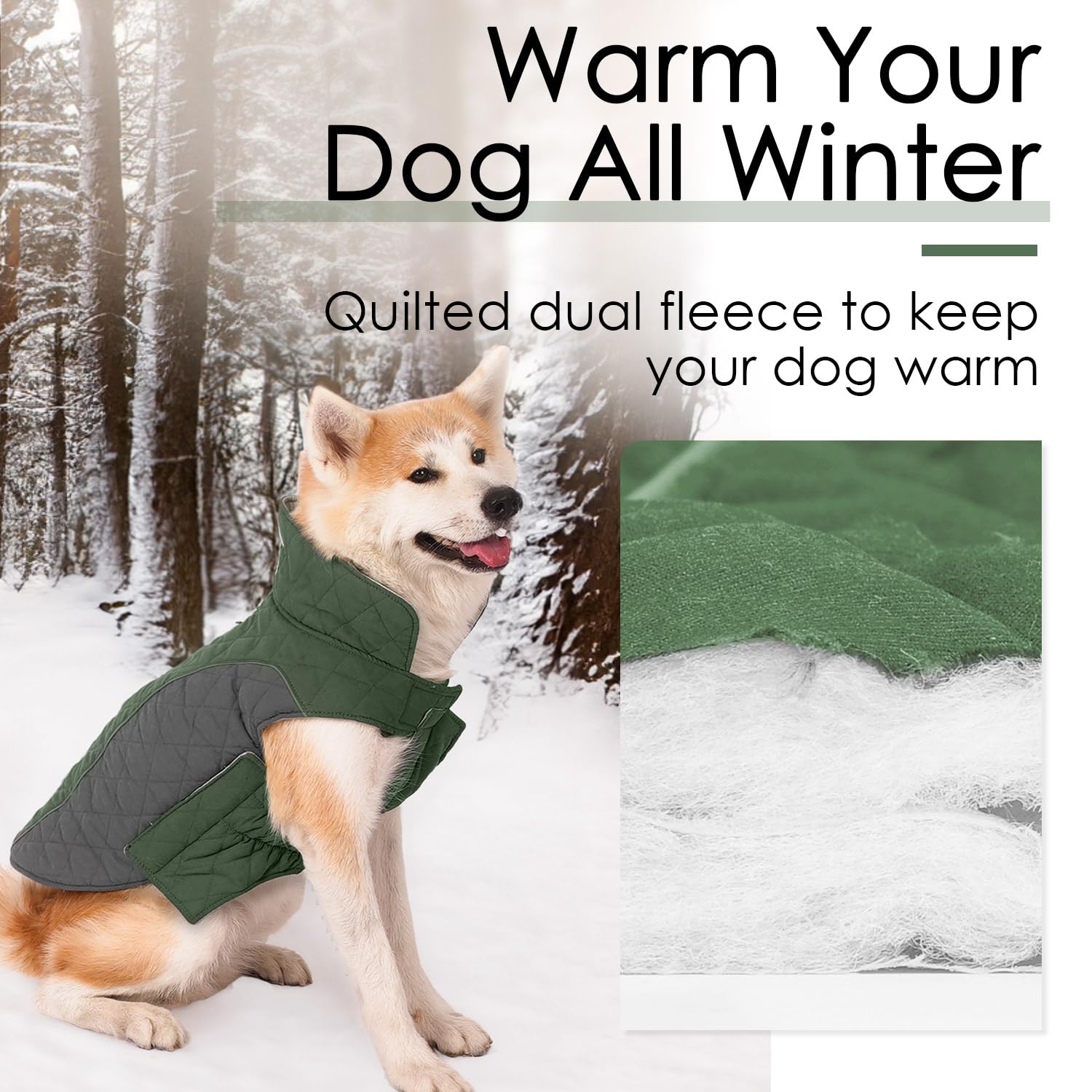 Amazon | ThinkPet 寒い天候の犬コート-防水防風リバーシブルの犬冬 