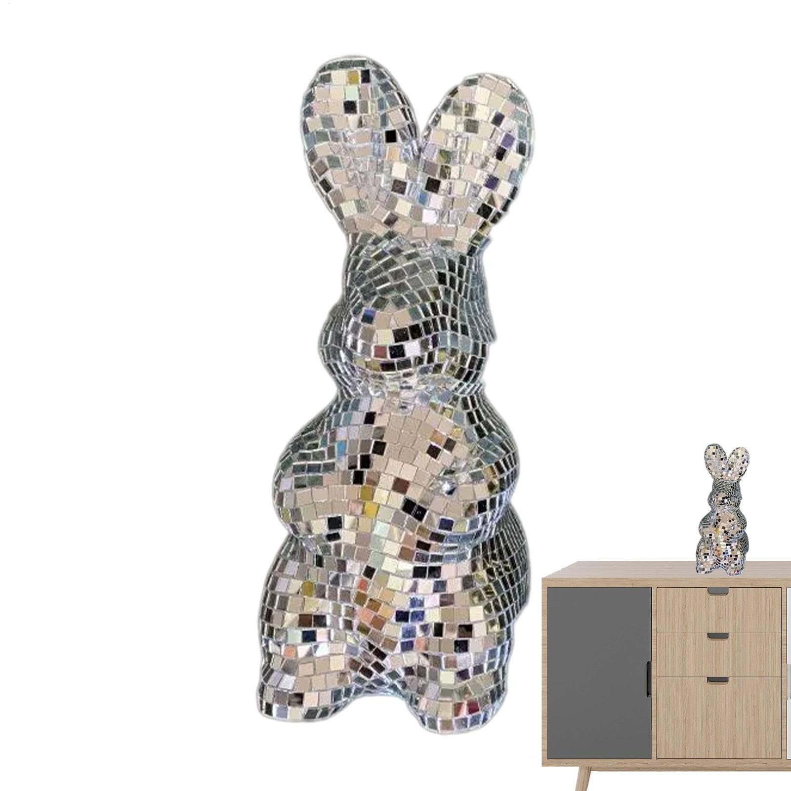 Ornement lapin disco miroir cadeau idéal pour femmes hommes et adultes