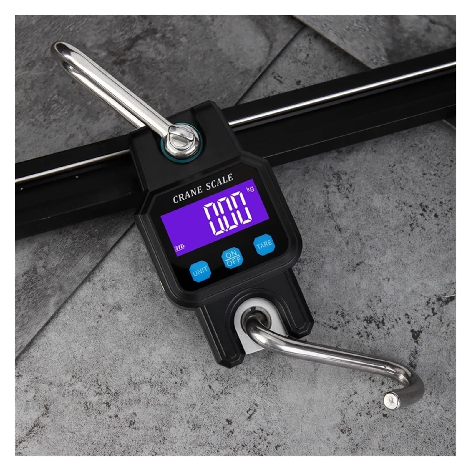 Wisząca waga dźwigowa 300kg/50g Mikro Waga Dźwigowa Akumulatorowa Waga Z Hakiem Do Zawieszania Bluetooth Cyfrowa USB Stal Nierdzewna Heavy Duty Waga(Orange)