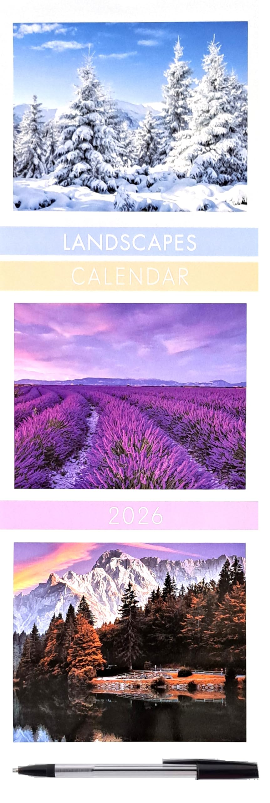 2027 Landscapes Tall Slim Wall Calendar Pen Planner Organiser Kitchen Home