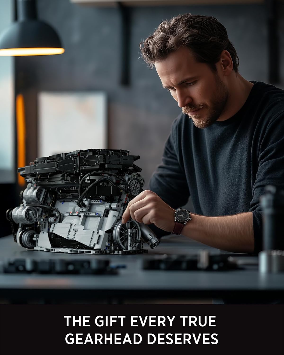 Nifeliz L6 Engine Building Set, Advanced Collector’s Engine Model Toy, Physical Science Educational Toy for Adults, Home or Office Display (2,820PCS, NF10316)